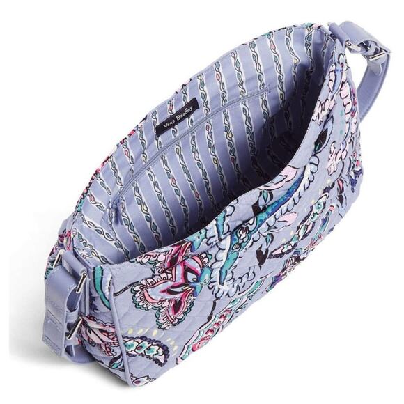 Vera Bradley NWT Makani Paisley Lilac Purple Quilted Iconic Shoulder Bag Purse - Picture 11 of 13